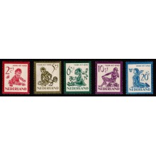 1950 Holland - AFA 565-69 - Børneforsorg - Komplet sæt - Postfrisk.